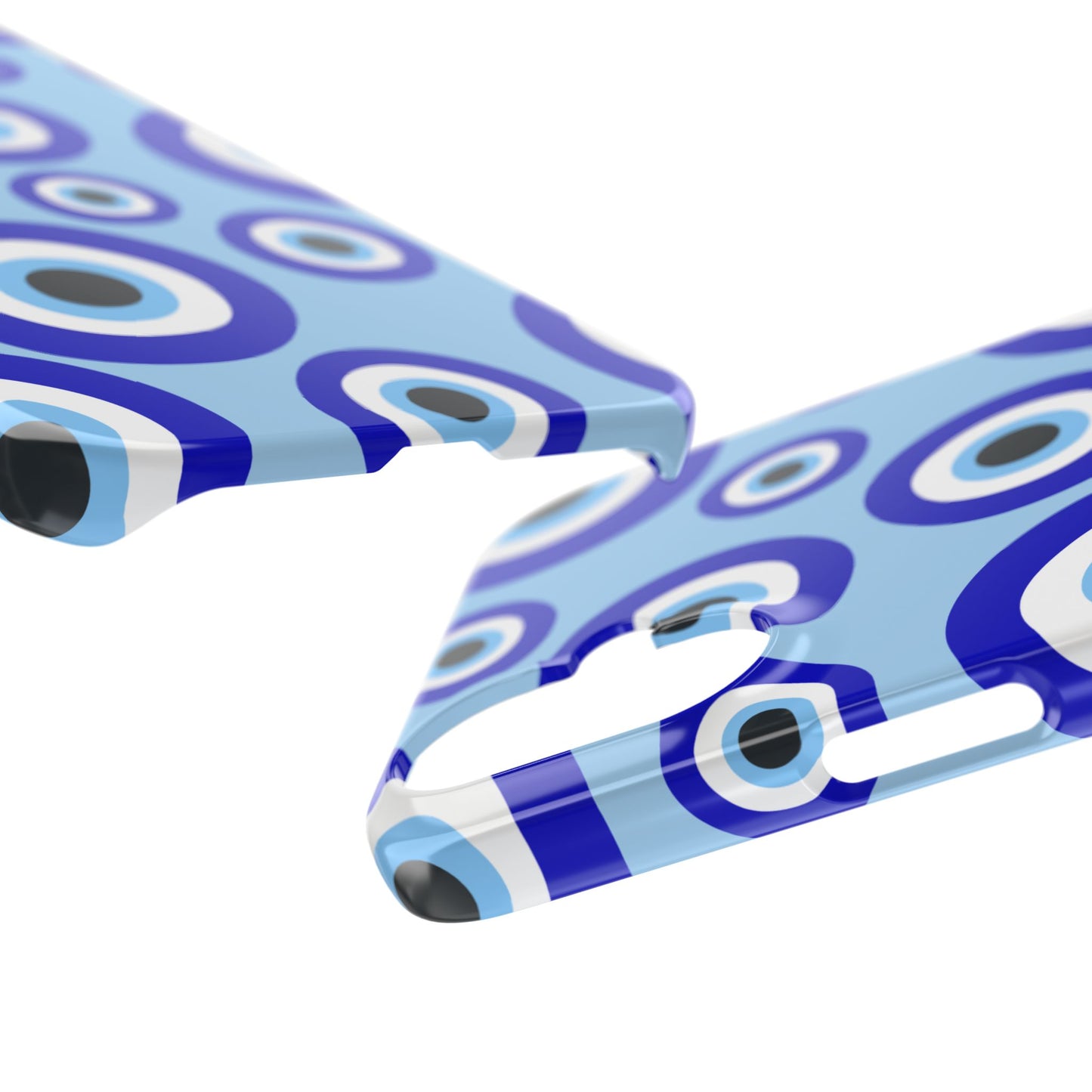 Eye-Catching Slim Phone Case - Blue Evil Eye Design