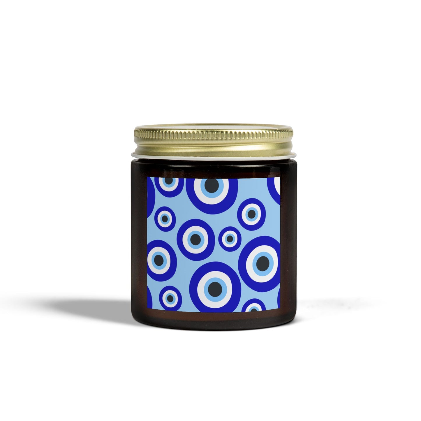 Scented Candles - Coconut Apricot Wax with Blue Eye Design (4oz, 9oz)