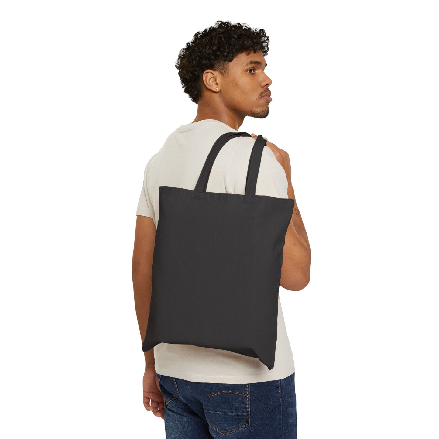 Inspirational Cotton Canvas Tote Bag - 'I Don't Chase, I Attract'