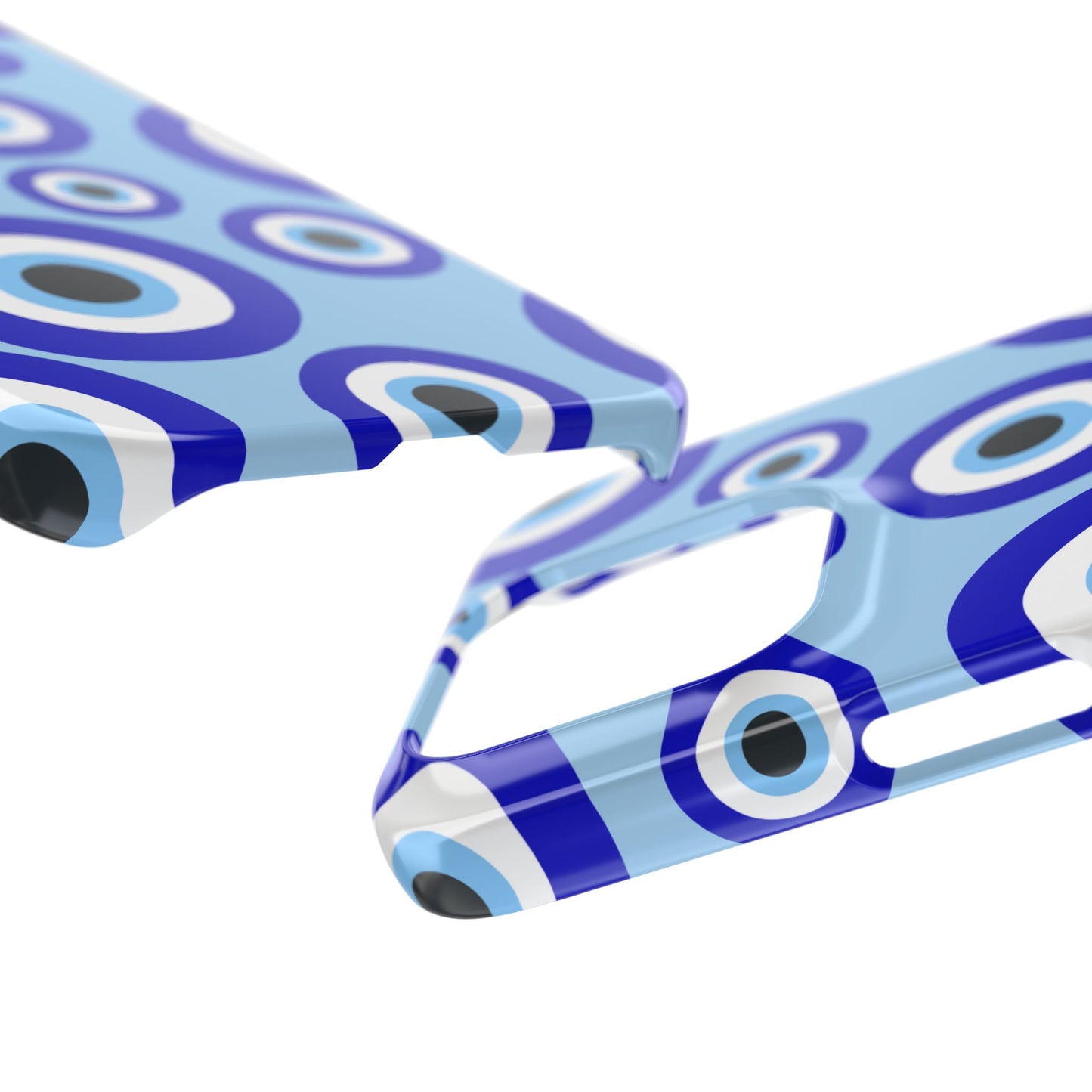Eye-Catching Slim Phone Case - Blue Evil Eye Design