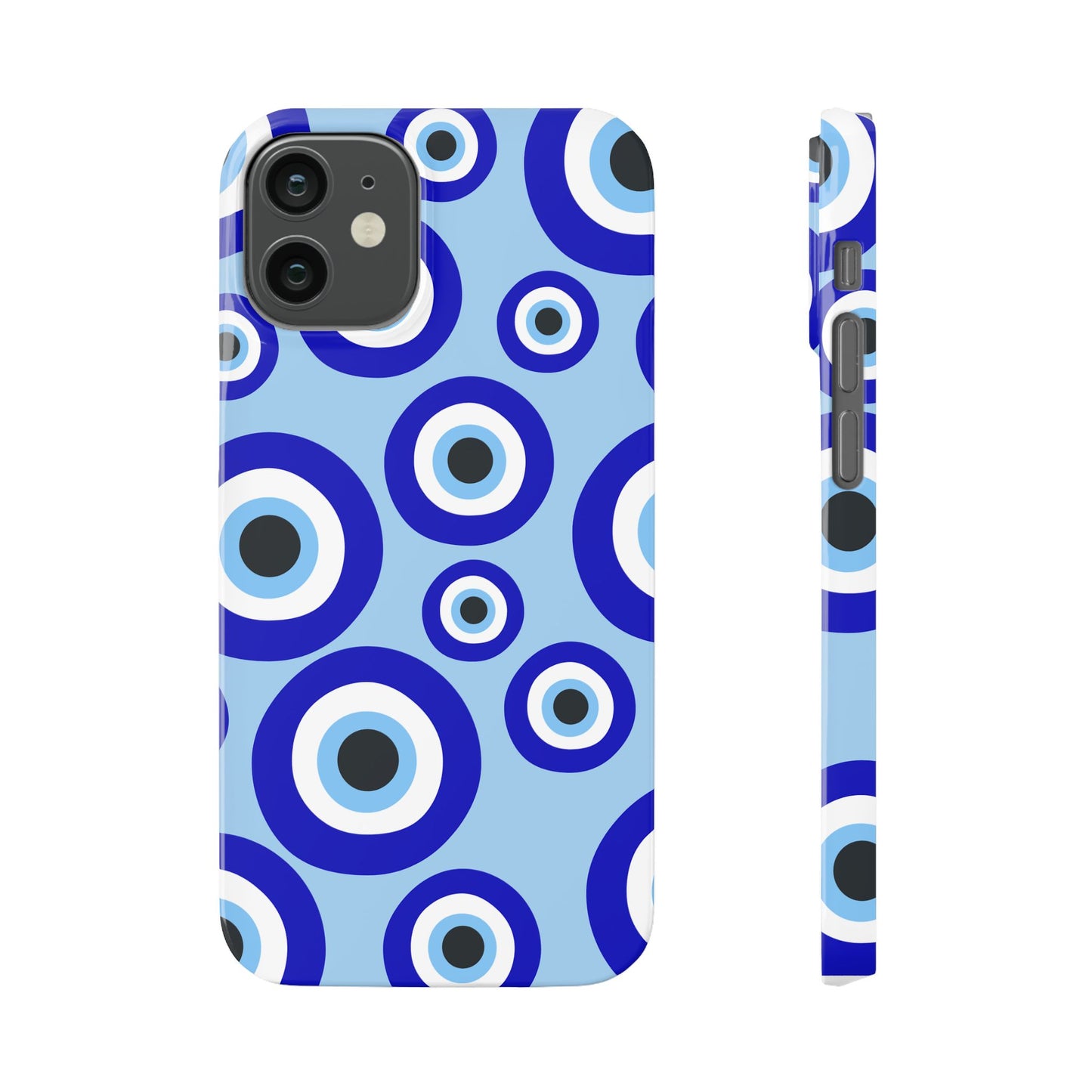 Eye-Catching Slim Phone Case - Blue Evil Eye Design