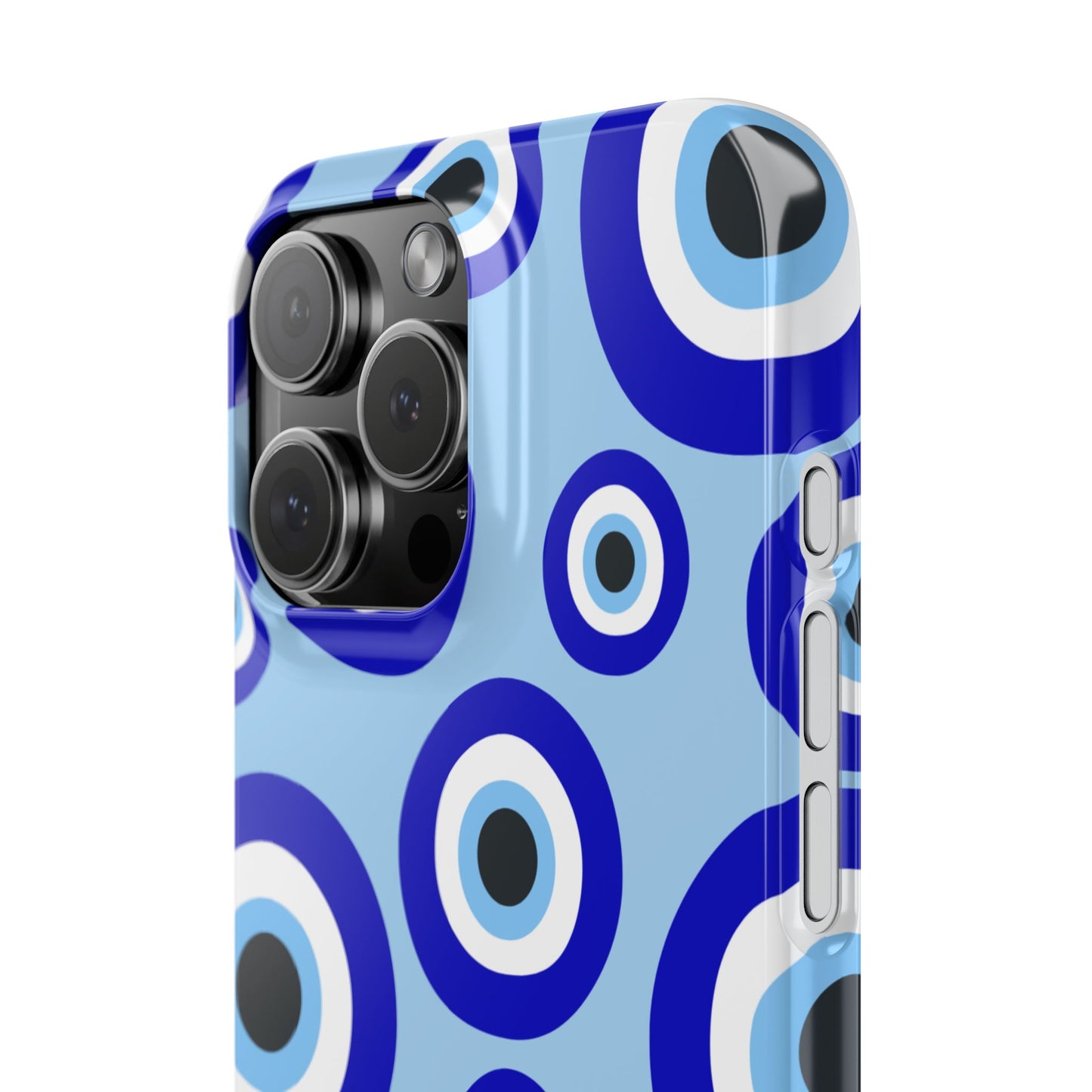 Eye-Catching Slim Phone Case - Blue Evil Eye Design