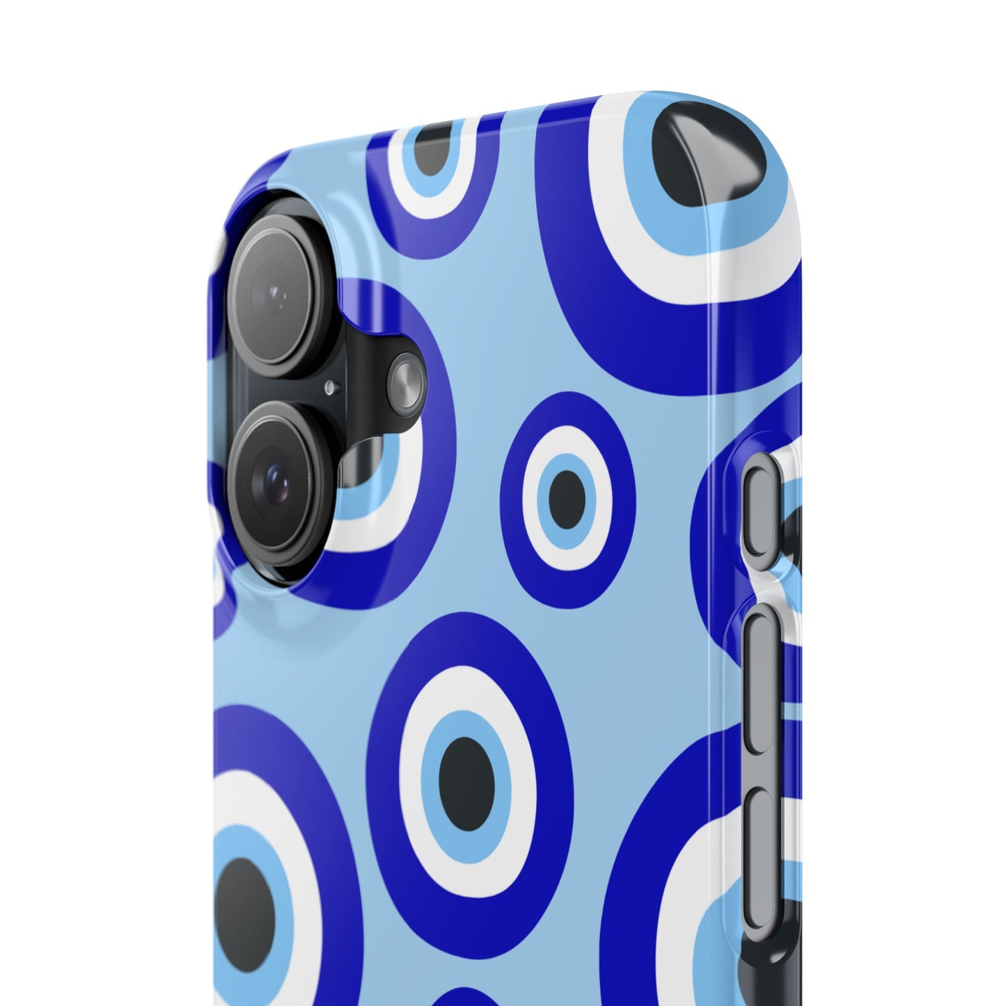 Eye-Catching Slim Phone Case - Blue Evil Eye Design