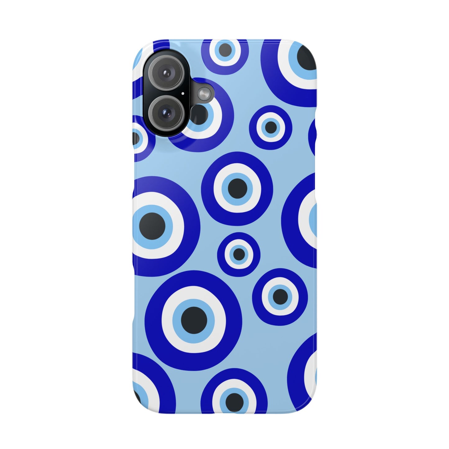Eye-Catching Slim Phone Case - Blue Evil Eye Design