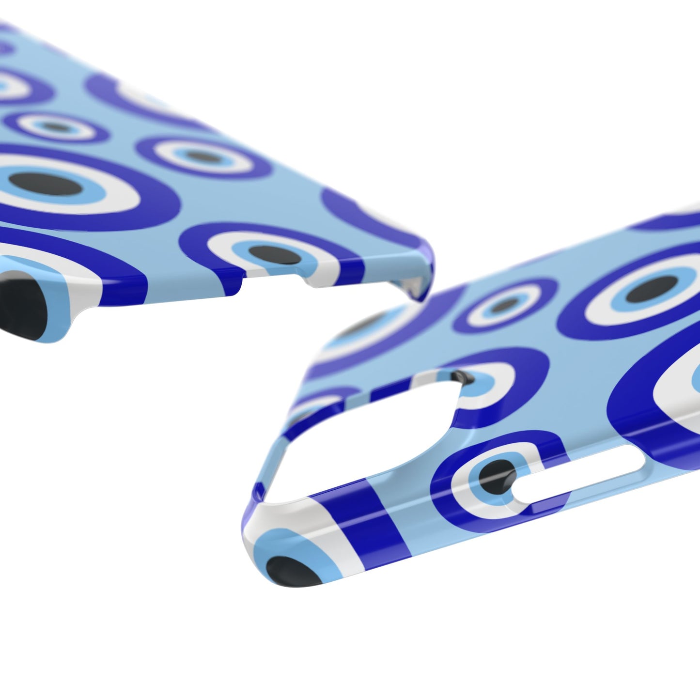 Eye-Catching Slim Phone Case - Blue Evil Eye Design