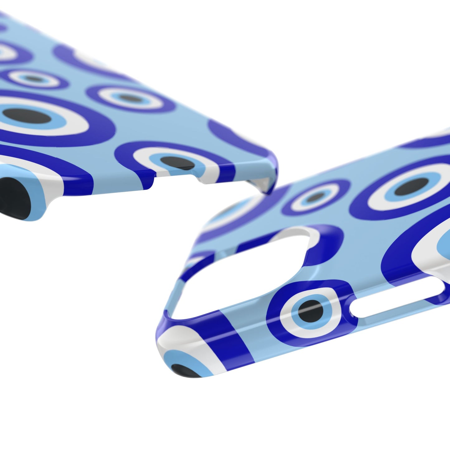 Eye-Catching Slim Phone Case - Blue Evil Eye Design