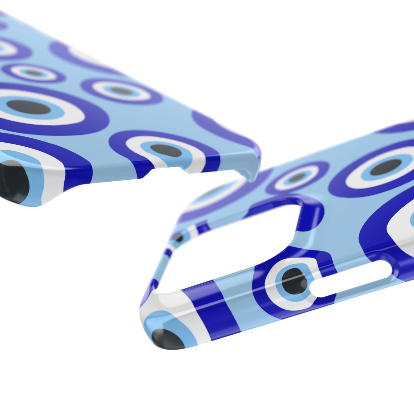 Eye-Catching Slim Phone Case - Blue Evil Eye Design