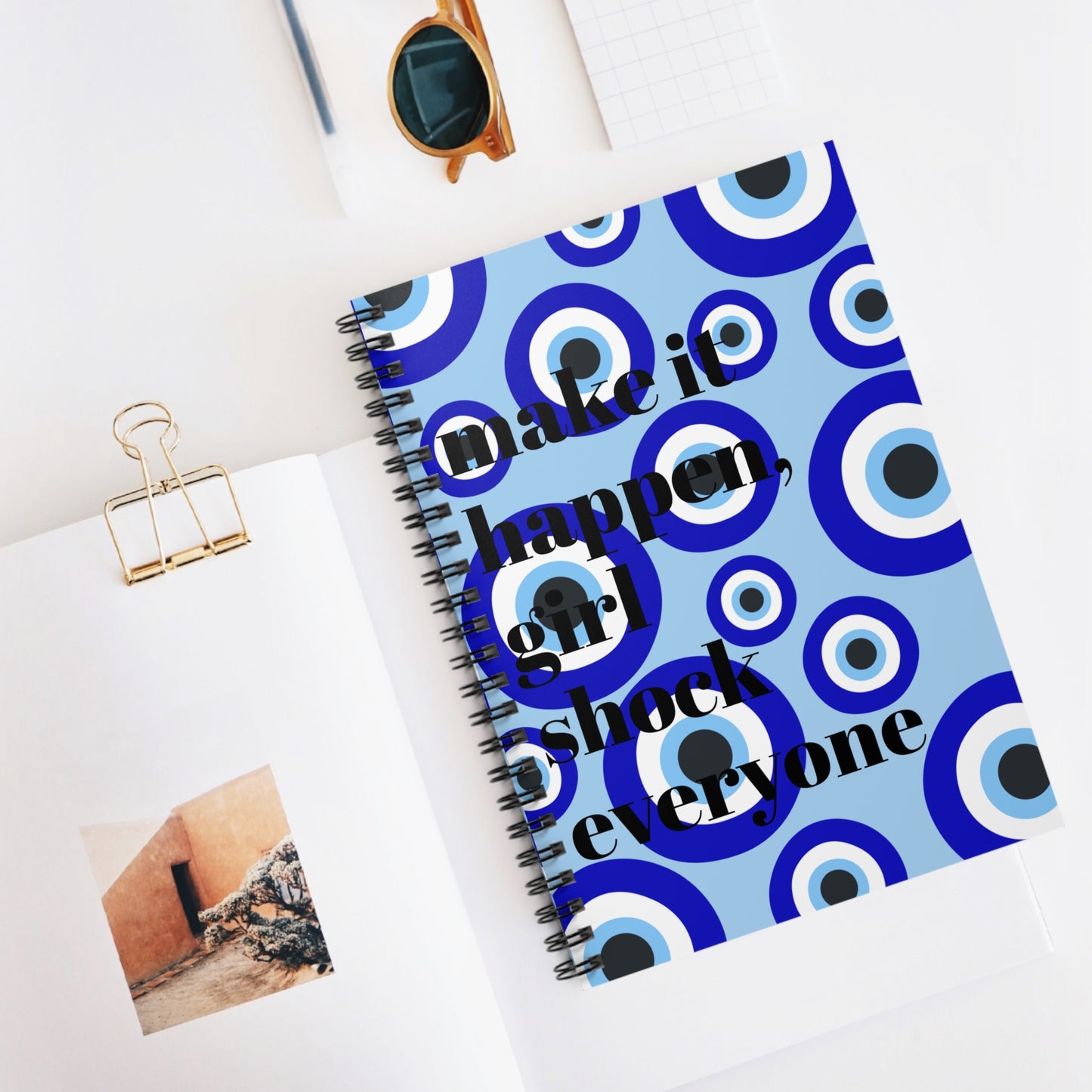 Copy of Manifest It Spiral Notebook - Ruled Line | Blue Eye Design for Inspiration and Organization
