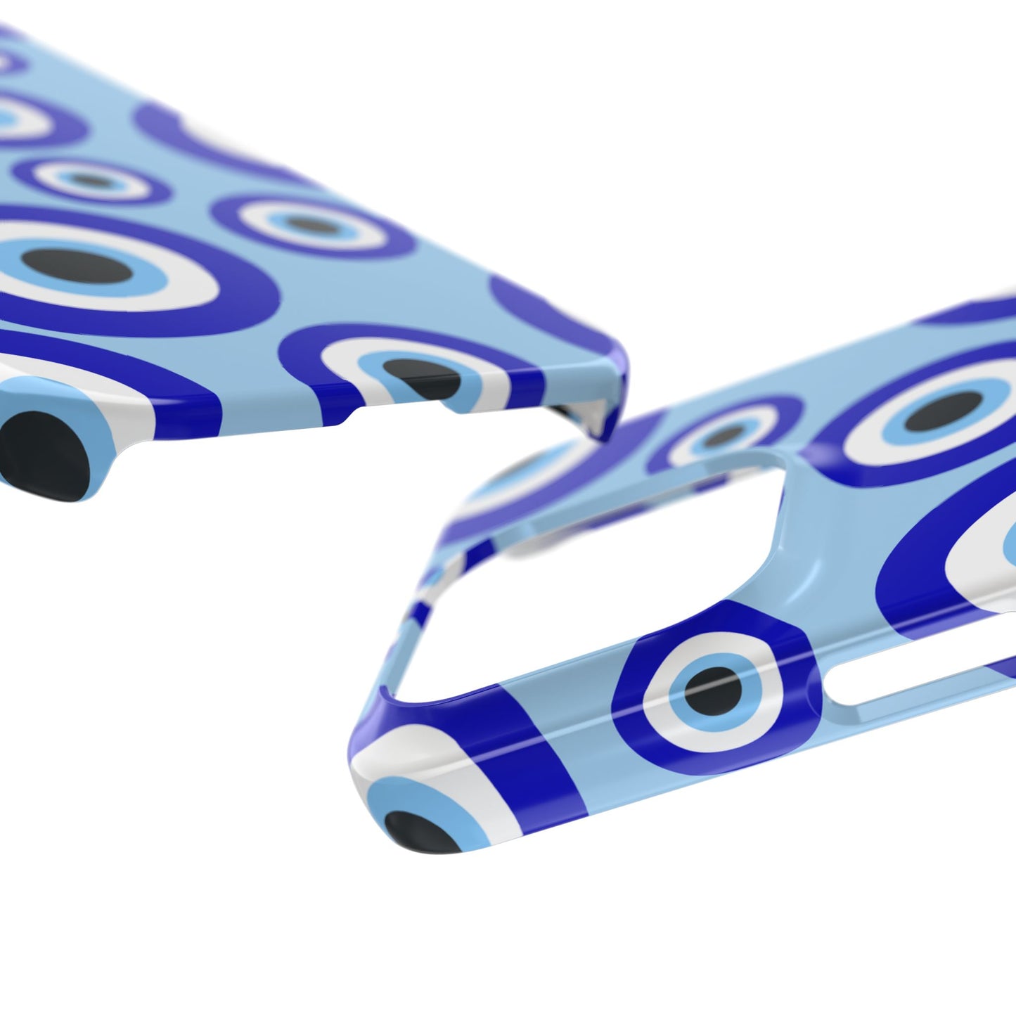 Eye-Catching Slim Phone Case - Blue Evil Eye Design