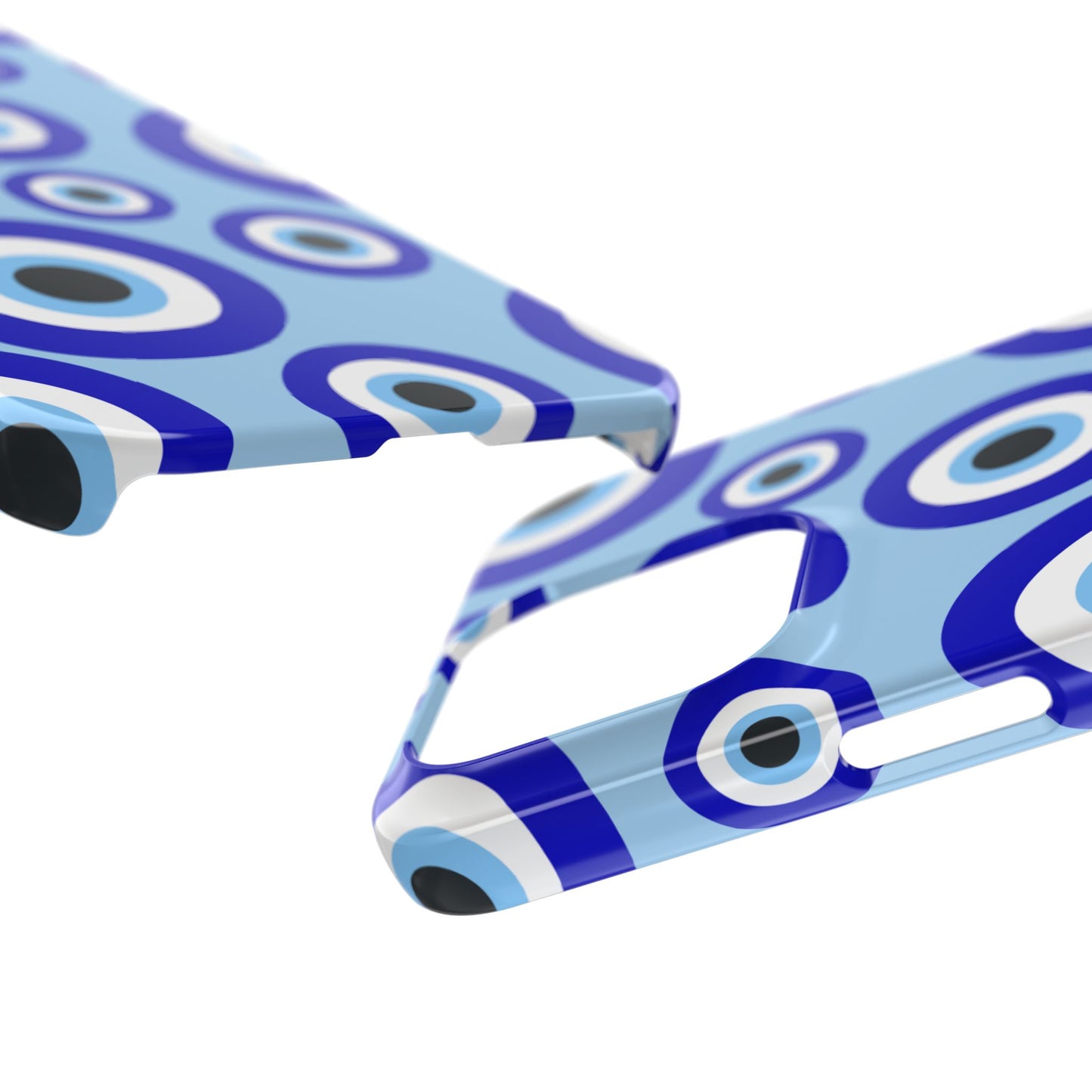 Eye-Catching Slim Phone Case - Blue Evil Eye Design