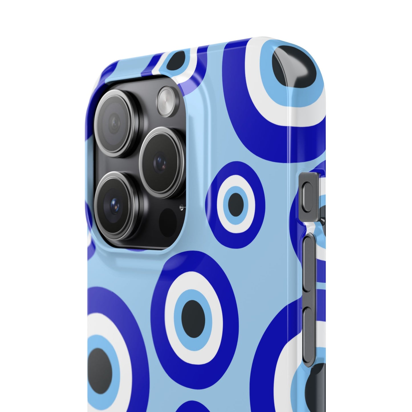 Eye-Catching Slim Phone Case - Blue Evil Eye Design