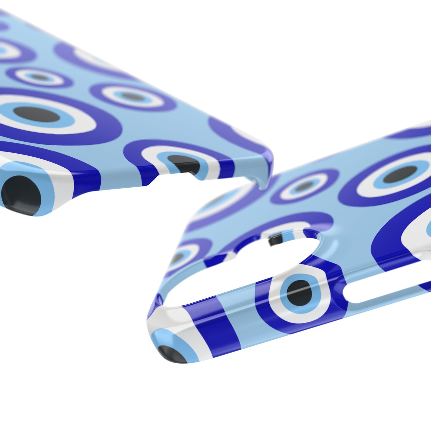 Eye-Catching Slim Phone Case - Blue Evil Eye Design
