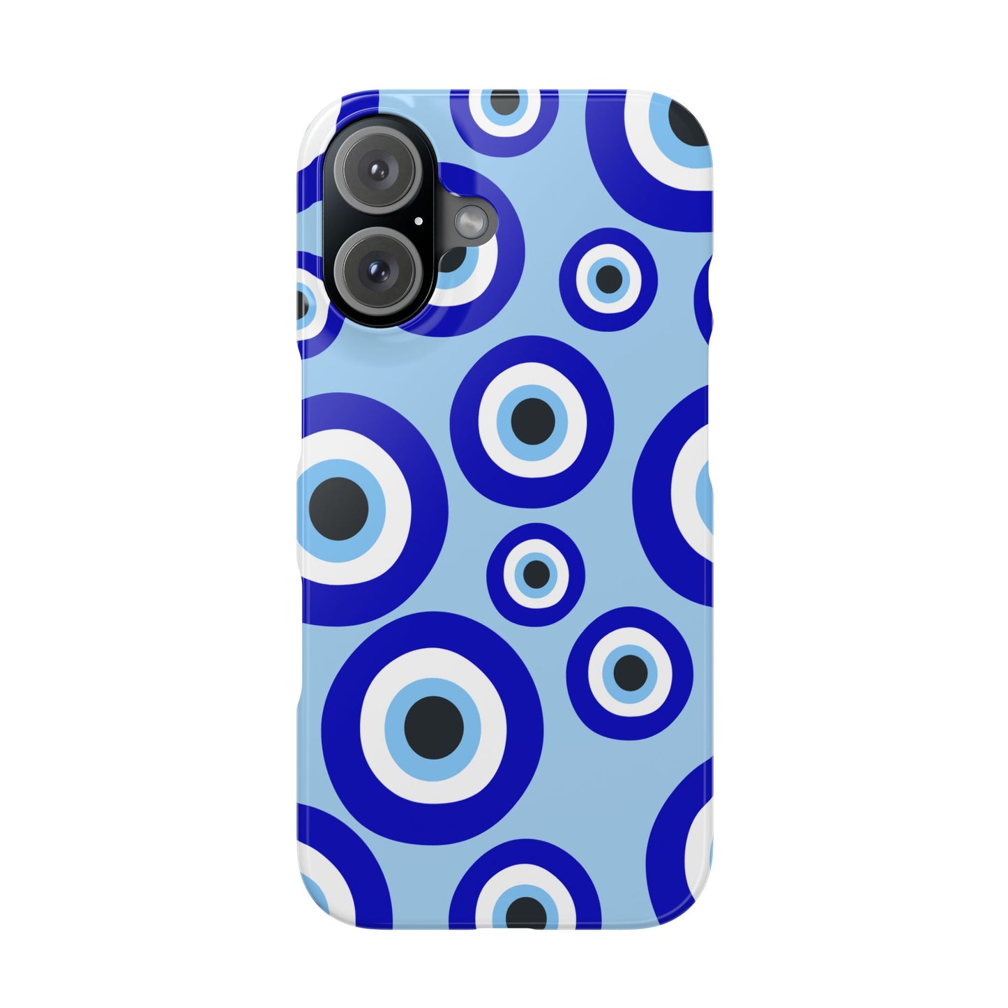 Eye-Catching Slim Phone Case - Blue Evil Eye Design