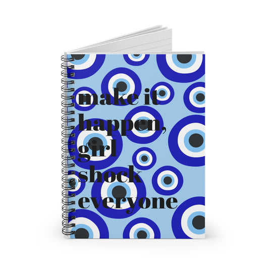 Copy of Manifest It Spiral Notebook - Ruled Line | Blue Eye Design for Inspiration and Organization