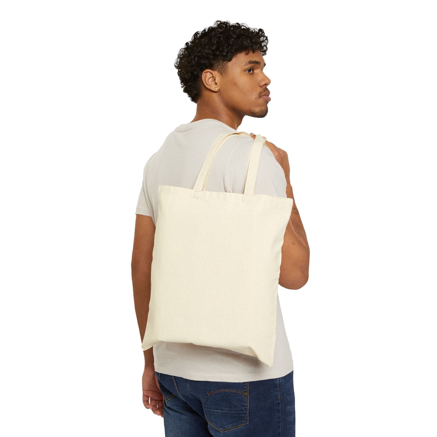 Inspirational Cotton Canvas Tote Bag - 'I Don't Chase, I Attract'